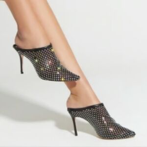 Shutz Virginia Glitzy High Heels Mules Like New 6.5